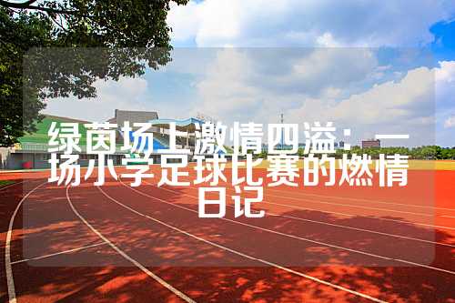 绿茵场上激情四溢：一场小学足球比赛的燃情日记