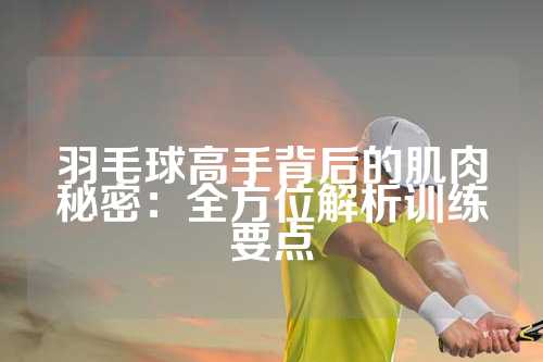 羽毛球高手背后的肌肉秘密：全方位解析训练要点