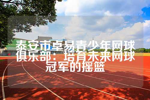 泰安市卓易青少年网球俱乐部：培育未来网球冠军的摇篮