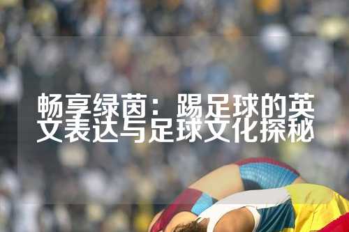 畅享绿茵：踢足球的英文表达与足球文化探秘