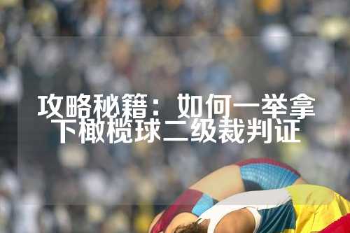 攻略秘籍：如何一举拿下橄榄球二级裁判证