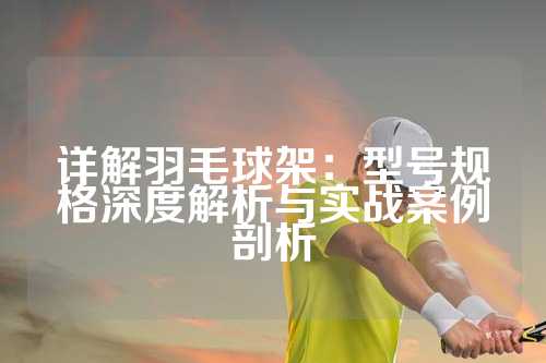详解羽毛球架：型号规格深度解析与实战案例剖析